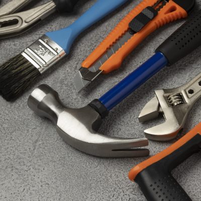 view-steel-hammer-with-other-construction-elements-tools